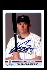Signed Baseball Card Auto 2009 O-Pee-Chee #149 Clint Barmes Colorado Rockies