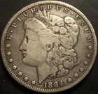 1884 Morgan Dollar - More Than 3/4 of the Feather Details Still Show on Wings