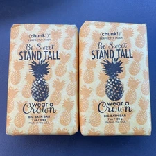 Lot 2- Perfectly Posh Chunk “Be Sweet Stand Tall”Big Bath Bar  Soap 7 oz.