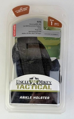Ankle Holster Kodra Nylon Black Size 1 Right Hand Uncle Mike