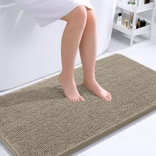 OLANLY Bathroom Runner Rugs 44x24, Soft Absorbent 44" X 24", Warm Taupe