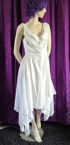 Vivienne Westwood Anglomania White Cotton Saturday Dress - Sz 44 - Foto 11 di 13