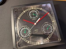 Vintage Sunbeam Clock Weather Station Temp Barometer Humidity retro