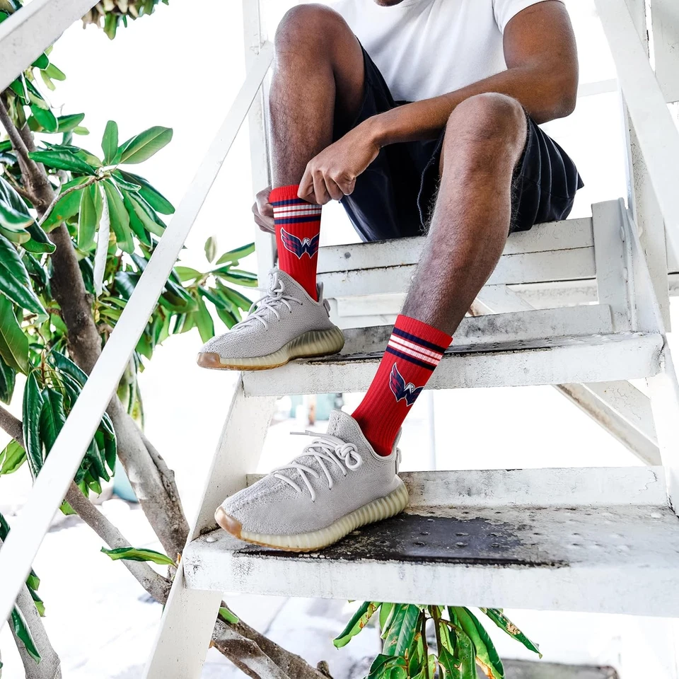 For Bare Feet Women's NFL Four Stripe Socks Large, Team Color  - Image 2 of 4