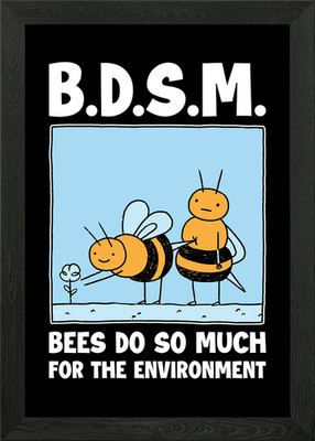 Bees Do So Much Framed Wall Art Poster Canvas Print Picture