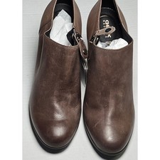 GEOX D Annya A Respira Brown Leather Booties ...