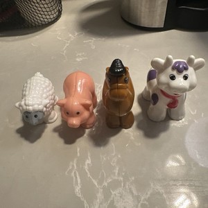 KIddieland Farm Animals Lot of 4 Old McDonald Cow & Horse Figures