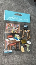 RARE Jolee's Library Scrapbooking Stickers School Books Desk Computer 