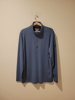 Engelbert Strauss Sweater Long Sleeve Pullover 1/4 Zip Top Mens Size L Navy Blue