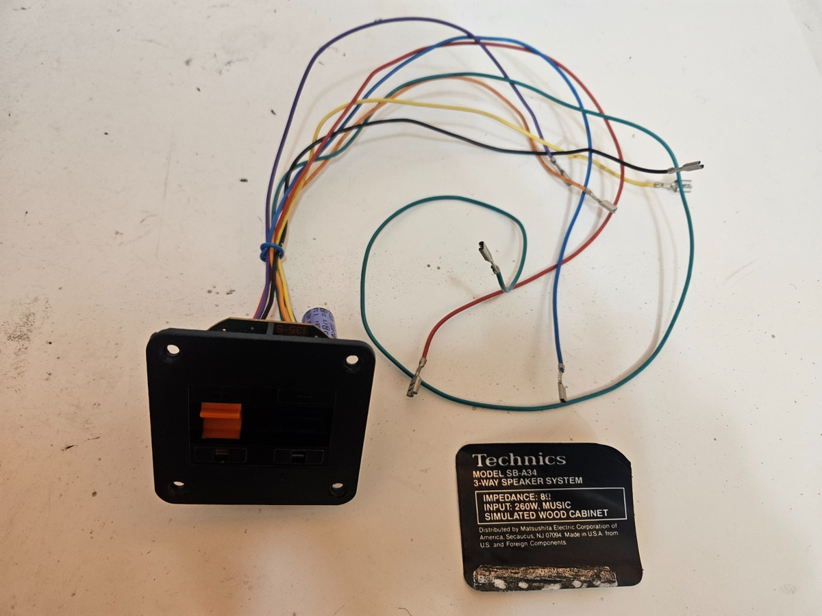 Technics Speakers SB-A34 Crossovers Original Replacement Wiring