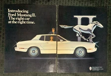 1973 FORD MOTOR CO. 8x11" Print Ad FN 6.0 Ford Mustang II Ghia 2pgs