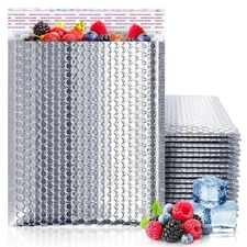Thermal Bubble Mailer 11x15 in 50 Pack, Insulated, Waterproof for Cold Shipping