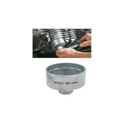 Hazet Clé À Filtre D'Huile 3/8" 14 Pans 74,4mm Clé À Huile - Photo 1/4