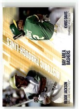 2019 Topps #HTL-25 Khris Davis / Reggie Jackson Historic Through-Lines