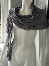 Grey Triangular Scarf Lace