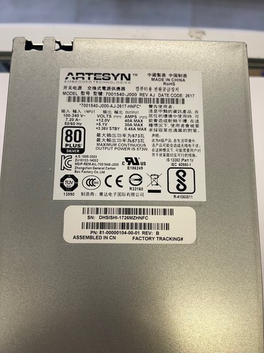 Bloc d'alimentation/bloc d'alimentation HP Emerson 7001540-J000 573 W pour HP MS - Photo 2/2