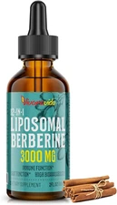 Berberine Hcl Drops Supplement 3000 Mg - Liposomal Berberine Hcl Liquid - AMP...