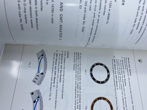 Authentic Rolex Tech. Manual - Sub,Gmt,GmtII, Seadweller Bezel & Glass Assembly - Picture 2 of 5