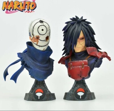 Madara and Obito Figure 2 Busts 15 cm Toy Lot Manga Naruto Collection 