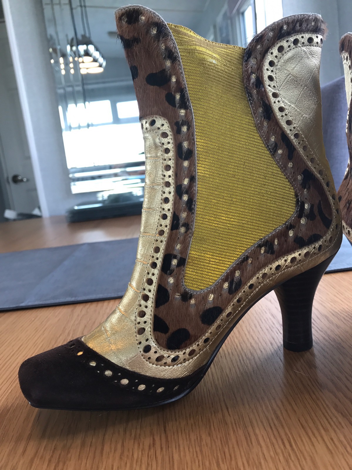Irregular Choice Ankle Calf Calf Ankle High Heel Schuhe Boot Leder Größe 3 36 NEW Gold 3c1d60 Irregular Choice Ankle Calf Calf Ankle High Heel Schuhe Boot Leder Größe 3 36 NEW Gold 3c1d60