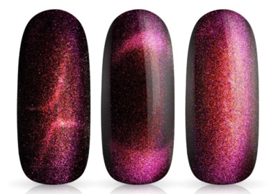 Jolifin LAVENI  Shellac - Cat-Eye 9D mystic raspberry 12ml