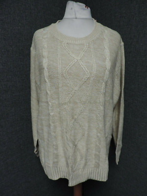 Julipa Cable Front Jumper Oatmeal UK 24/26 LN024 MM 16
