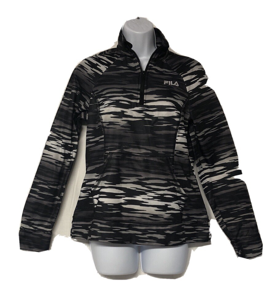 FILA Sport Pullover Giacca Running Donna Atletica Mezza Zip Taglia S