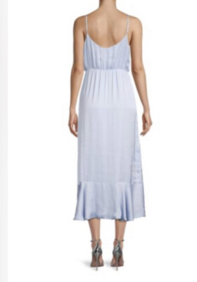 Summer Satin Blue Dust Midi Flounce Ruffle Bardot Dress VGC MSP $109 Sz 10 Med | eBay Summer Satin Blue Dust Midi Flounce Ruffle Bardot Dress VGC MSP $109 Sz 10 Med | eBay