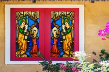 3D Baby Queen ZHUA336 Window Film Print Sticker Cling Stained Glass UV