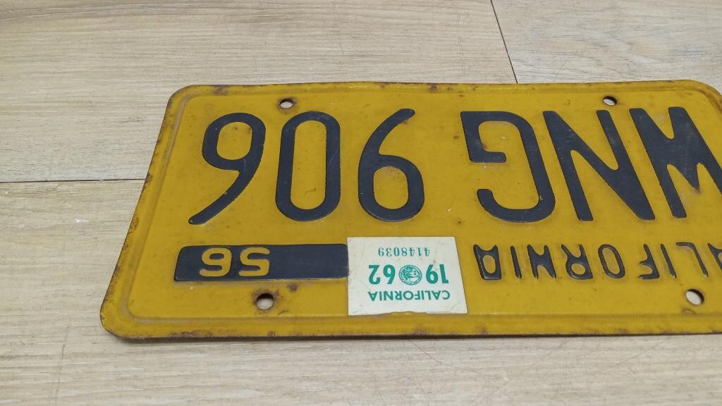 Vintage 1956 California License Plate eBay