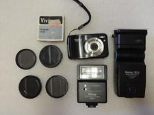 Vivitar Camera Lot T324N camera Flash 2000 35-D Thyristor Zoom 5 filters see pic