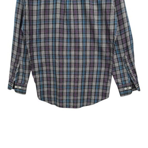 Peter Millar Mens Long Sleeve Collared Button Down Plaid Shirt Size Medium - Picture 6 of 9