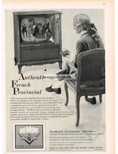 1959 Dumont MARQUETTE 21 TV Floor Console French Provincial Vintage Print Ad 