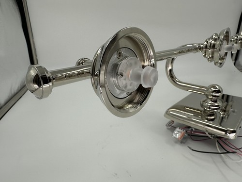 NIB POTTERY BARN Carden Triple LED Sconce - Polished Nickel - Picture 19 of 23