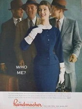 1954 Tailored By Handmacher Striette Woolen Men Womens Fashion Clothing Ad