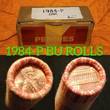 ONE ORIGINAL BU ROLL 1984-P LINCOLN MEMORIAL CENTS!!