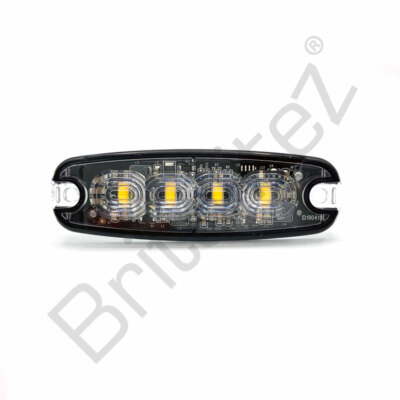 Ultradünnes 5W Grill-/Richtungsblitzlicht (ECE R10 R65), LED, Stroboskop, gelb