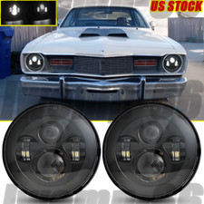 Pair 7 Round Projector Led Headlights Hilo Beam For Dodge Dart 64-1976 Raider