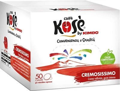 300 CIALDE CAFFE KOSE Kosè by Kimbo filtrocarta ese 44 mm MISCELA CREMOSISSIMO