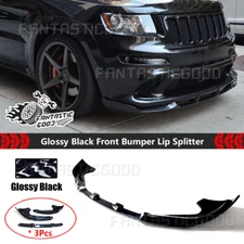 For Jeep Grand Cherokee SRT 2012-16 Painted Black Front Bumper Lip Splitter Kit