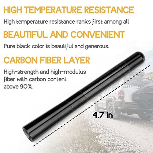 4.7 inch Aluminum Antenna for Nissan Rogue 2008-2021, Nissan Pathfinder 2013-... - Picture 5 of 9