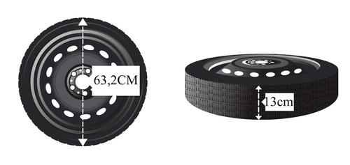 Ruotino di scorta 17" per SUZUKI VITARA - S-CROSS - SX4 con Sacca 125/80R17 - Bild 2 von 4