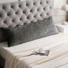 Truly Velvet Zippered Body Pillowcase, No Insert, 1 Body 20" x 54" Dark Grey