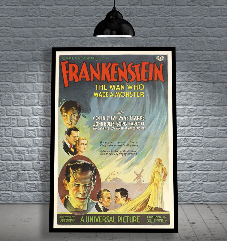 FRANKENSTEIN 1931 FRAMED MOVIE POSTER PRINT CINEMA A1 & 60X40CM | eBay ...