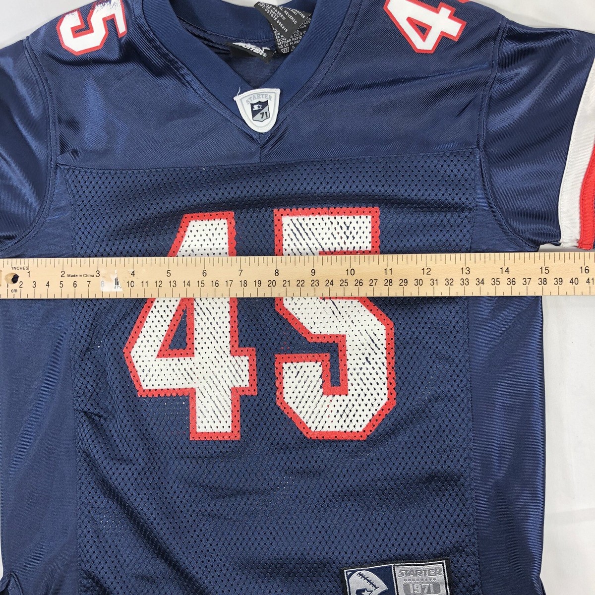 VINTAGE STARTER FOOTBALL JERSEY BOYS XS 4/5 DOUBLE SIDED #45