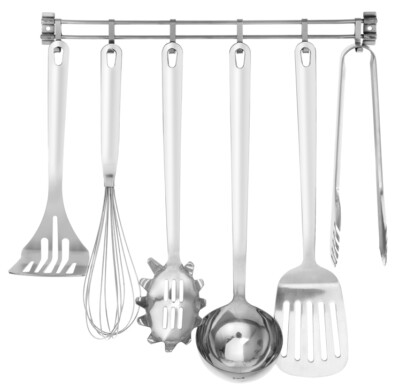 Küchenhelfer Set Edelstahl 18/10 7 teilig Kochset Kochgeschirr Küchenutensil