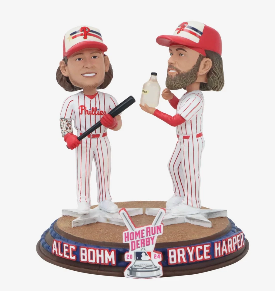 Alec Bohm & Bryce Harper Philly Wooder 2024 Home Run Derby Mini Bobblehead Scene - Image 3 of 4