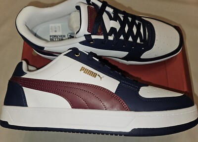 PUMA mens Caven 2.0 Size 11.5 White-Jasper-Navy-Gold  392290-05
