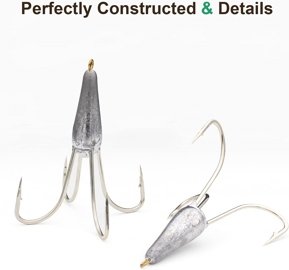 Snagging Hooks Snagging Weighted Treble Hooks Large Fishing Hooks