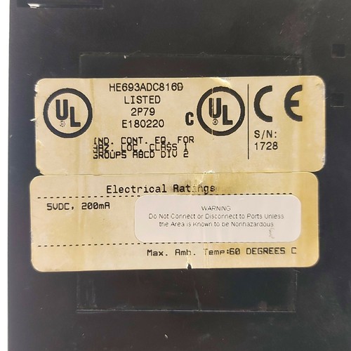 Horner GE Fanuc HE693ADC816D Series 90-30 Analog Input Module, 8-Channel, ±10VDC - Picture 2 of 9